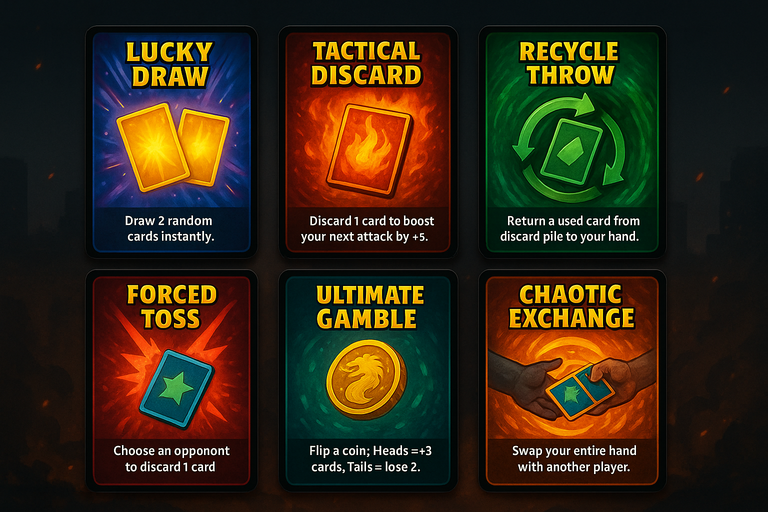 draw and throw cards samples