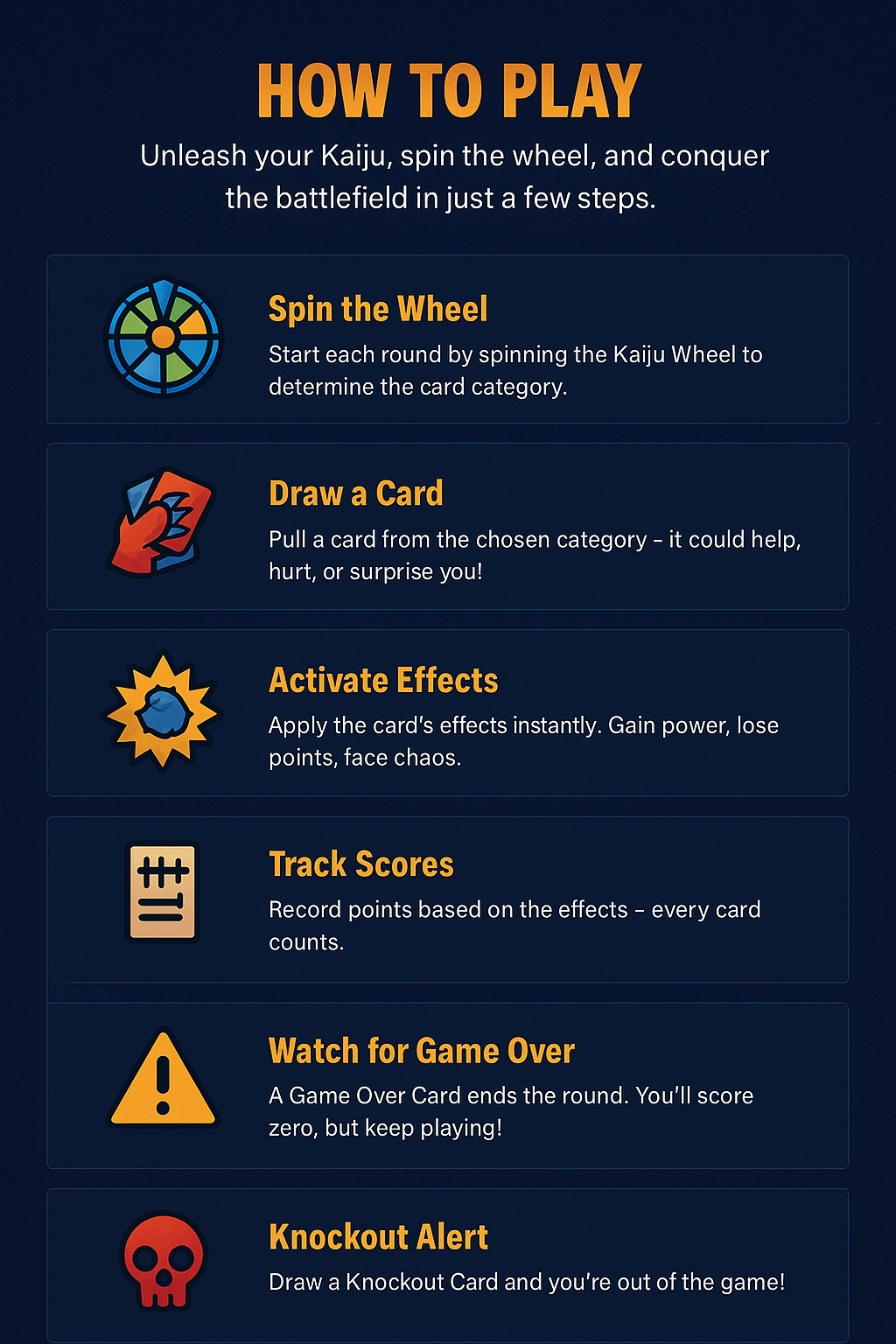 how to play clash of kaijus infographics