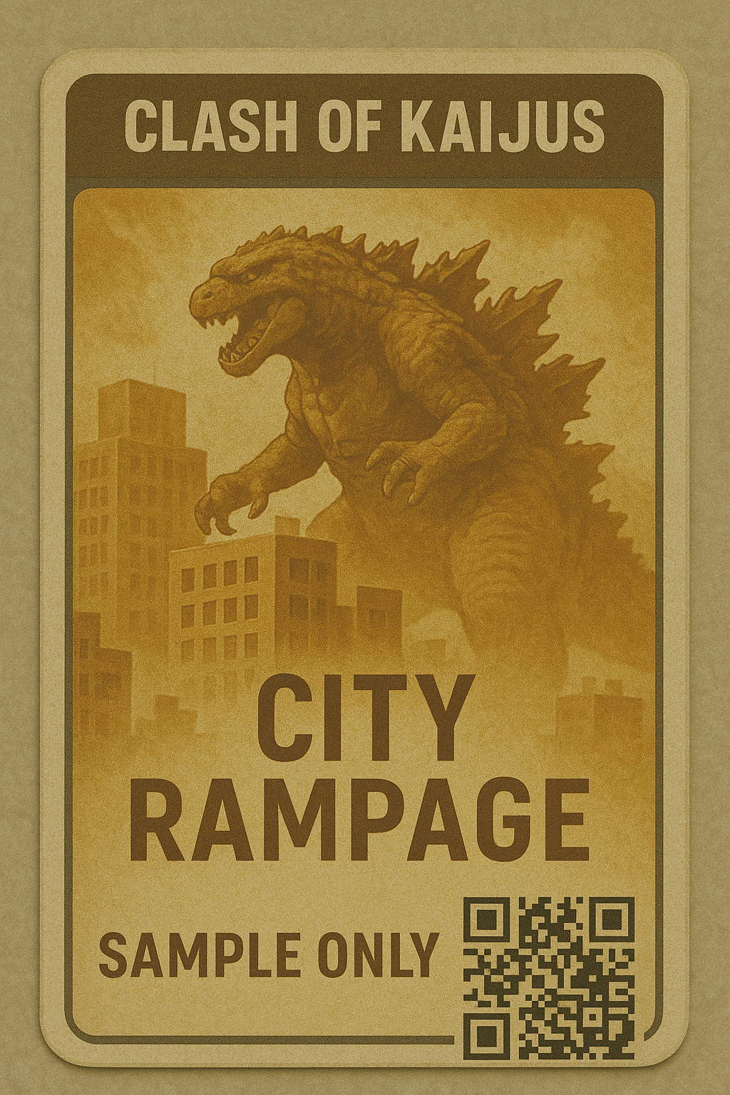 city rampage sample card